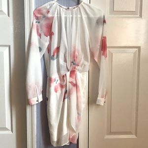 Hello Molly Floral Print - Sheer Long Sleeve Dress